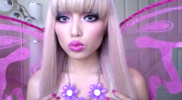 beautymakeupv watch the Barbie makeup tutorial on YouTube.