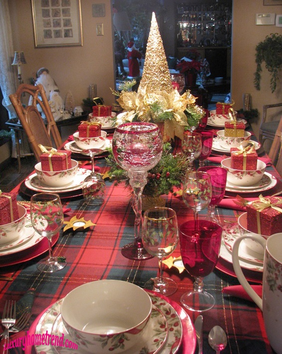 50 Most Beautiful Christmas Table Decorations I love Pink