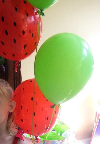 Watermelon Birthday DIY balloons