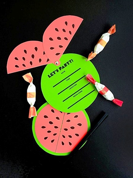 DIY Watermelon Invitations