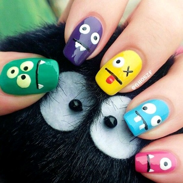 monster university nail art