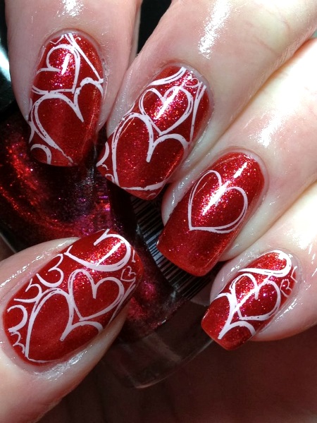 pinterest valentines nails