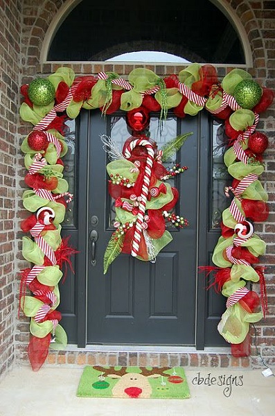 50 Christmas Door Decoration Ideas – Pink Lover