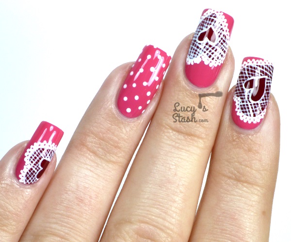 cool valentine nail design