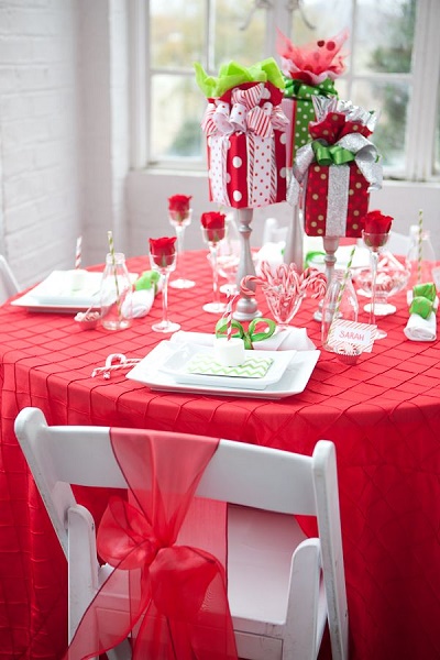 50 Most Beautiful Christmas Table Decorations  Pink Lover