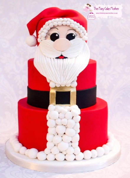 55 Tempting Christmas Cake Designs - Pink Lover