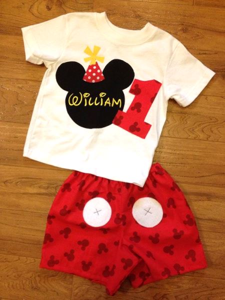 mickey mouse one year old outfit