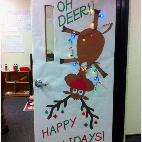 funny xmas door decorations