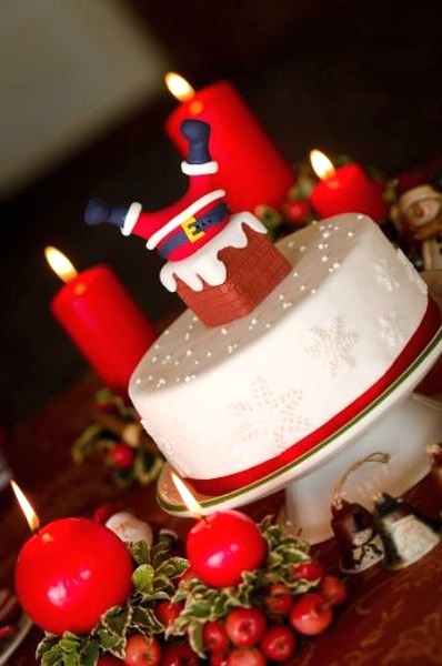 55 Tempting Christmas Cake Designs - Pink Lover