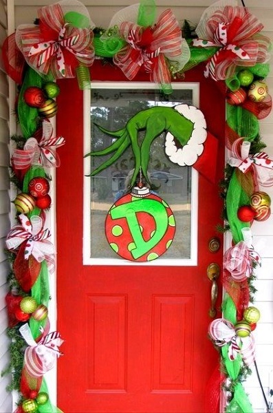 50 Christmas Door Decoration Ideas – Pink Lover