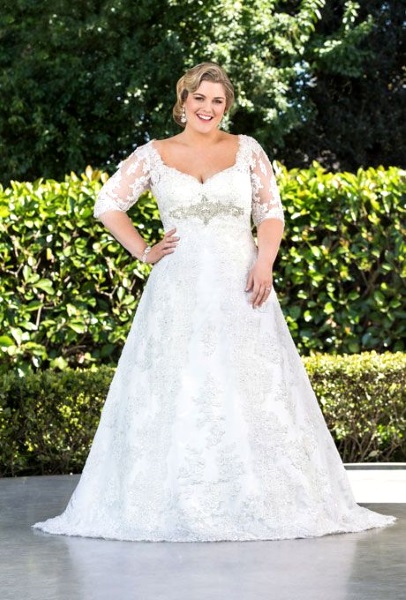 bridal gown for fat ladies