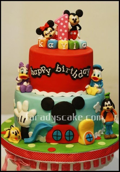 Mickey Mouse Birthday Cake Design Samples Pink Lover