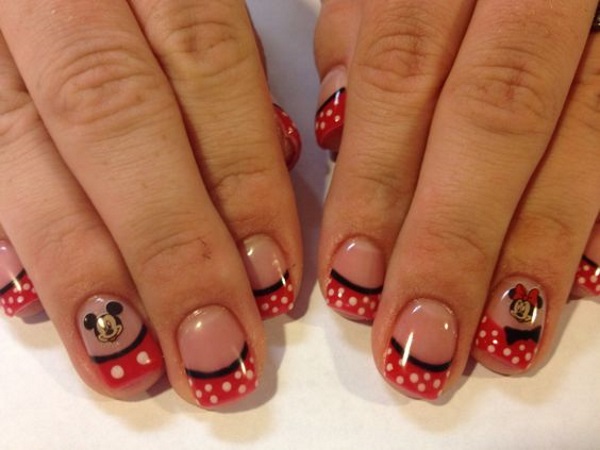 mickey mouse nail art design