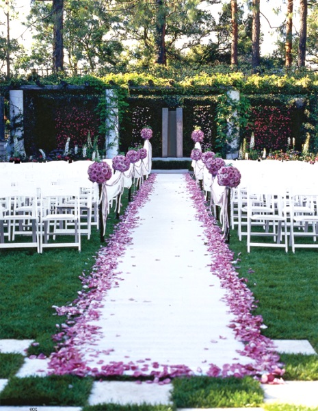 50 Best Garden Wedding Aisle Decorations - Pink Lover