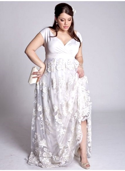 simple wedding dress for chubby