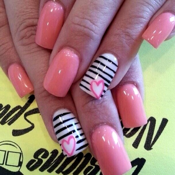 50 Best Valentines Day Nail Art Designs Pink Lover