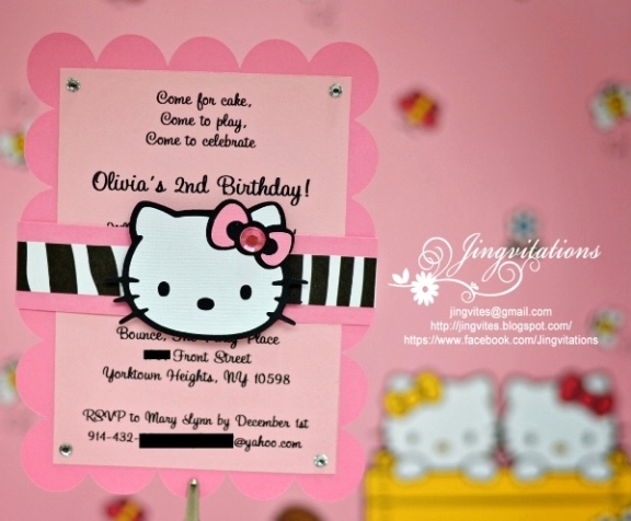 hello kitty 1st birthday invitations