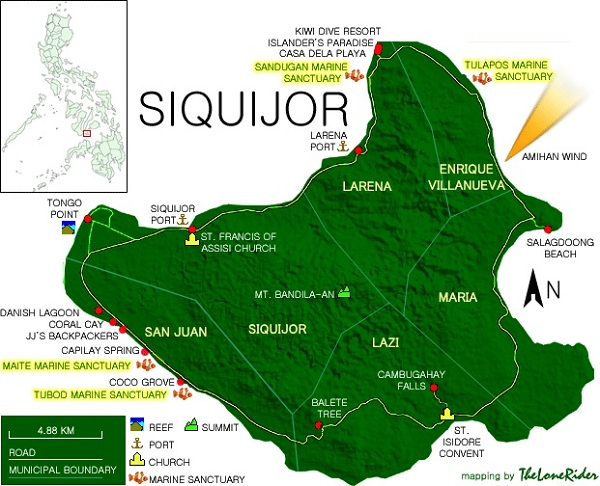 Siquijor Island Philippines Map