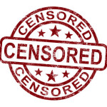Censored Stamp Shows Prohibited And Censorship