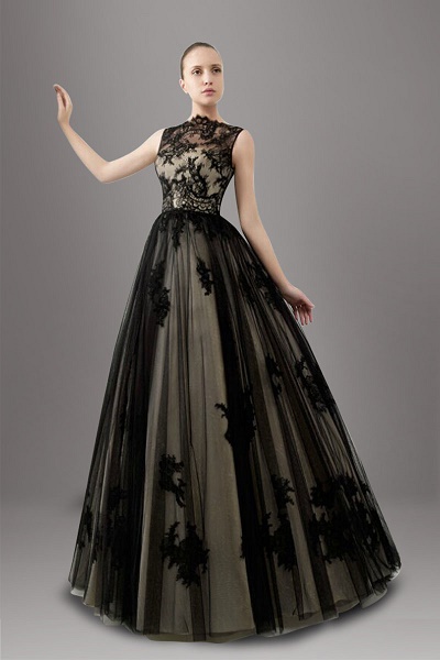 black wedding frock