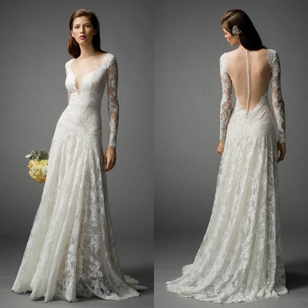 Vera Wang long sleeve wedding dress