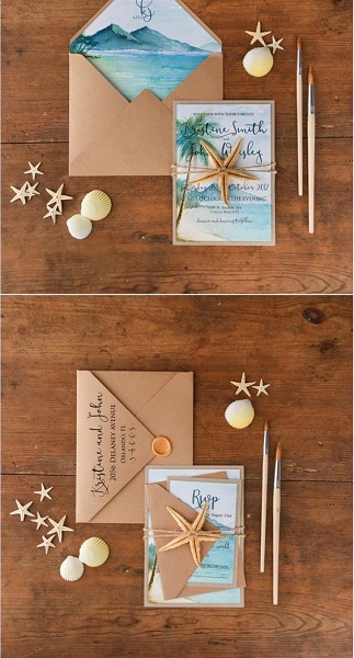 beautiful wedding invitation