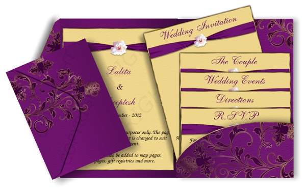 beautiful wedding invitation