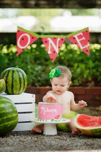 Watermelon Birthday Photos