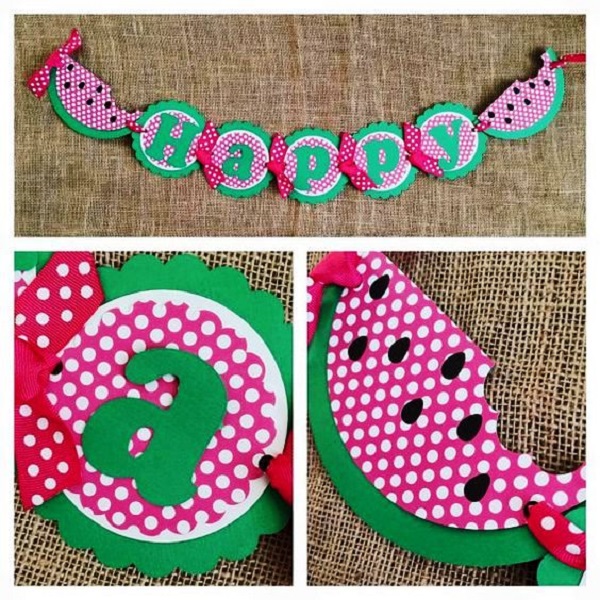 Watermelon Birthday Banners