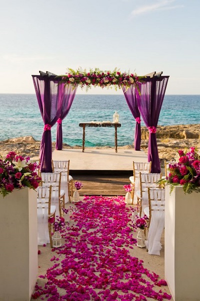 Beach Wedding Ceremony Decorations Pink Lover
