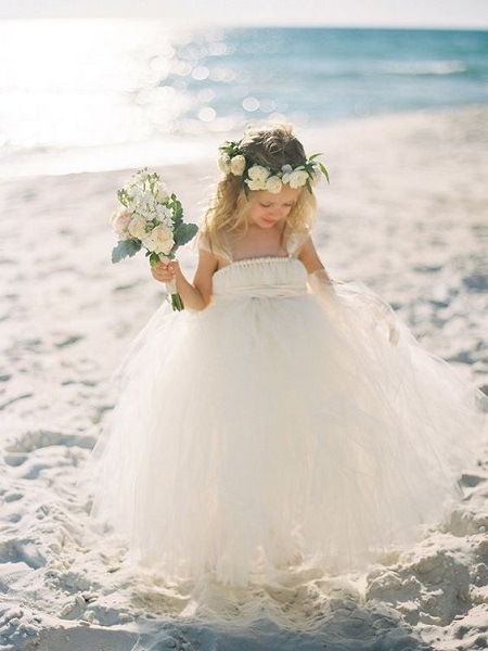 Beach Wedding Flower Girl Dresses 3